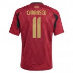 Günstige Fußballtrikots Belgien Carrasco 11 Kinder Heimtrikot EURO 2024 Kurzarm